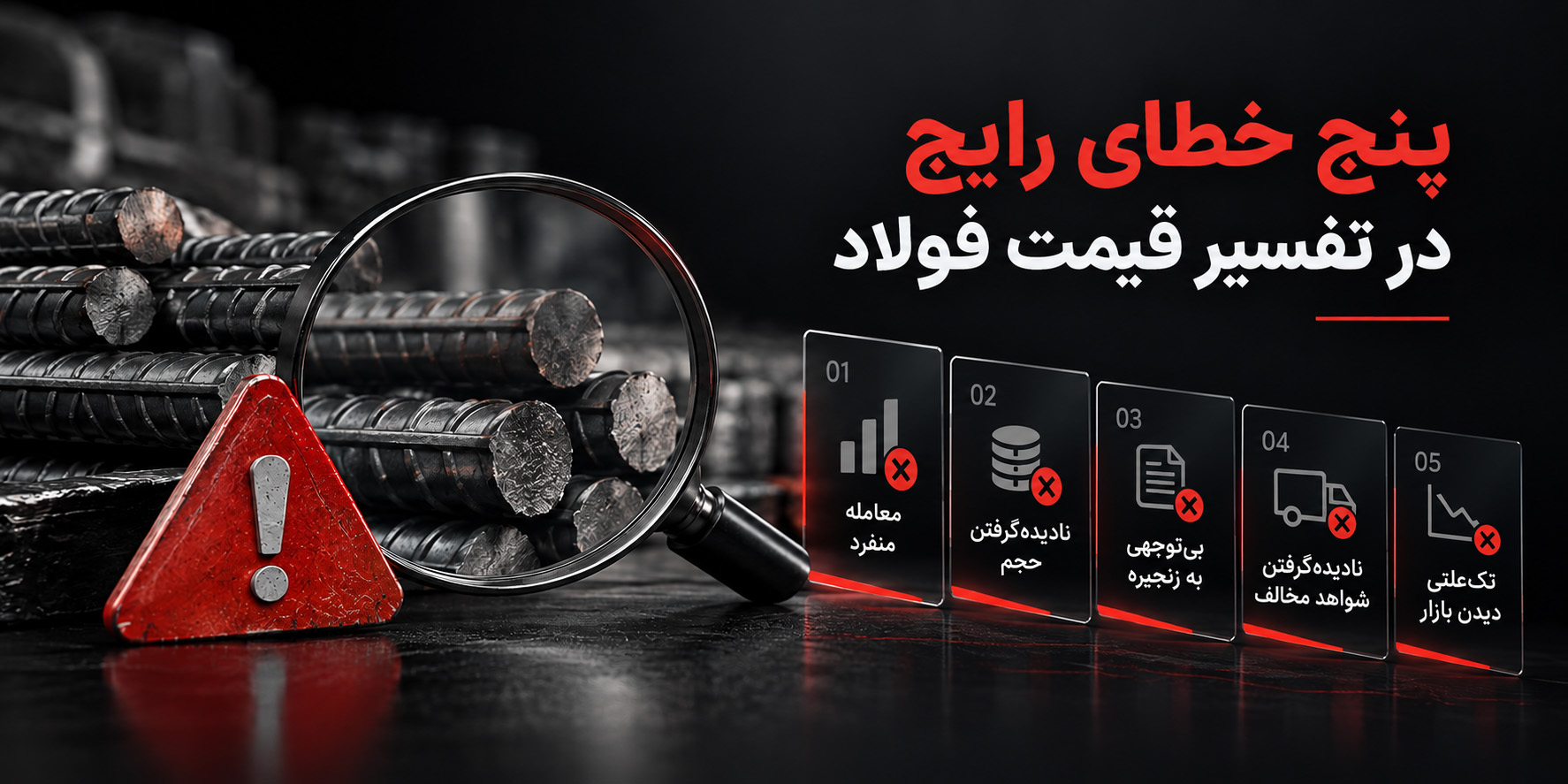 پنج خطای رایج در تفسیر حرکت بازار؛ از معامله منفرد تا نادیده‌گرفتن حجم، زنجیره و شواهد مخالف